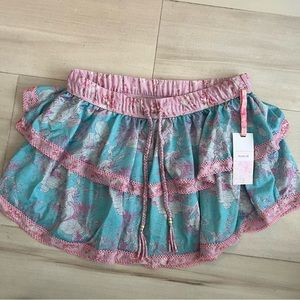 Love Shack Fancy x Hurley Under the Sea Coverup Skirt Size M